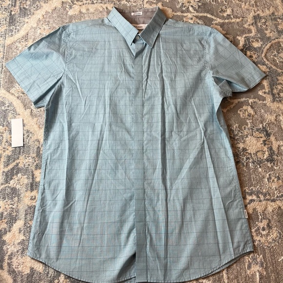 Calvin Klein Blue Casual Button Down Shirt - Picture 1 of 4